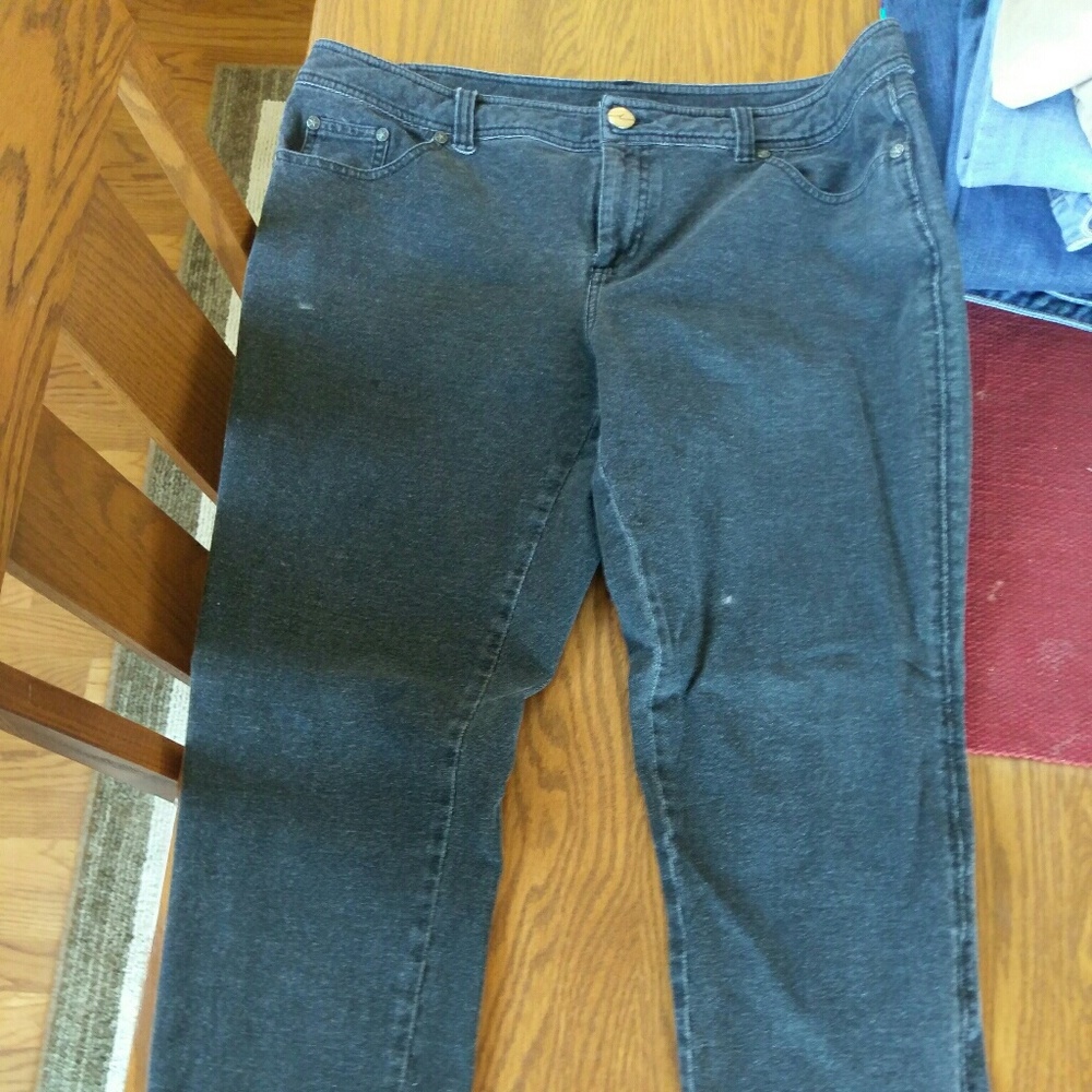 Faded skinny black jeans